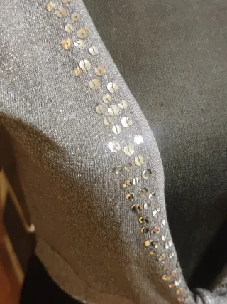 Bolero fiesta hilo plateado con lentejuelas