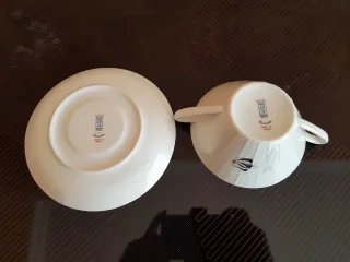 Pontesa 5 Tazas y Platos Vintage Cerámica
