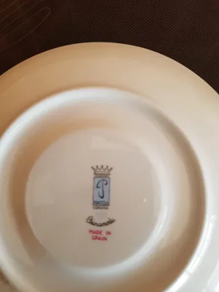 Pontesa 5 Tazas y Platos Vintage Cerámica
