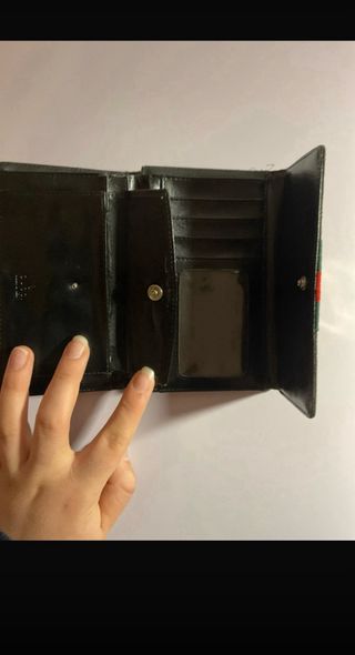 Portafoglio Gucci con strisce verdi e rosse