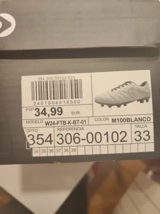 Botas de fútbol niño talla 33