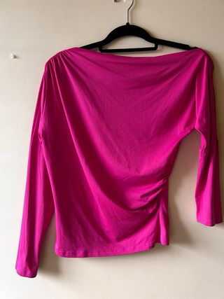Camisetas Asimétricas Rosa Original cómoda T.S y M