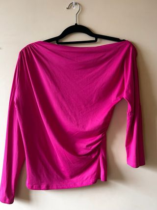 Camisetas Asimétricas Rosa Original cómoda T.S y M