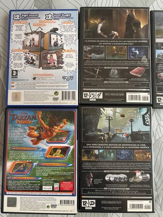 Lote Videojuegos PC y PS2: Tarzán, Drácula, Pro Ra