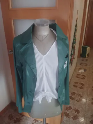 Disfraz colegiala verde y blanco