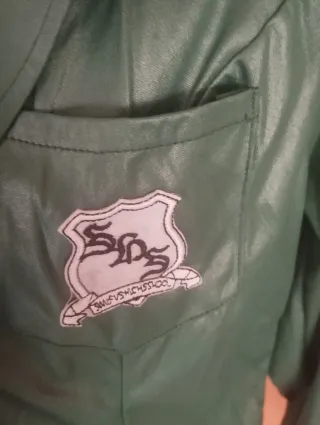 Disfraz colegiala verde y blanco