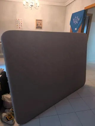 Somier Cama 1.35 Tela Gris