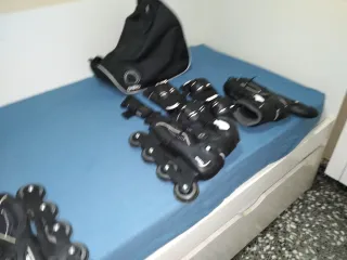 Patines en línea Oxelo negros + protecciones