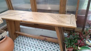 Mesa recibidor madera maciza
