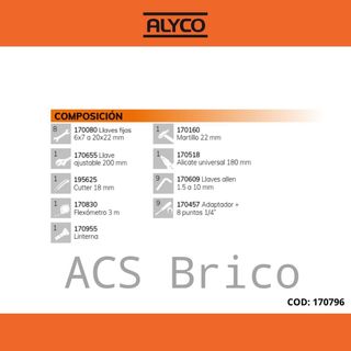 Caja Herramientas 33 Piezas Alyco 170796