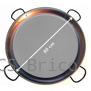 Paellera de Acero Pulido 80 cm - 40 Personas