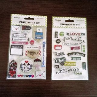 LOTE PEGATINAS 3D DIY SCRAPBOOKING HARVARD