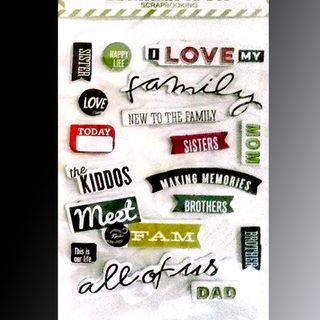 LOTE PEGATINAS 3D DIY SCRAPBOOKING HARVARD