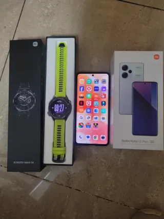 Xiaomi Redmi Note 13 Pro+ y Reloj s4