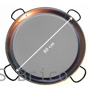 Paellera de Acero Pulido 80 cm - 40 Personas