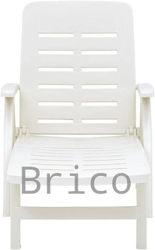 Tumbona Plegable Smeraldo con Ruedas Blanca