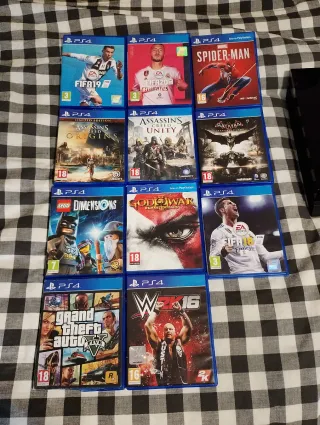 PS4 (PlayStation 4) Nera + 11 Giochi + Controller