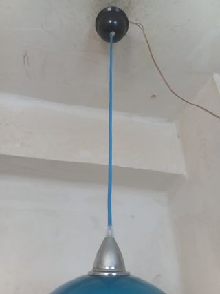 Lámpara Techo Semicírculo Azul Vintage