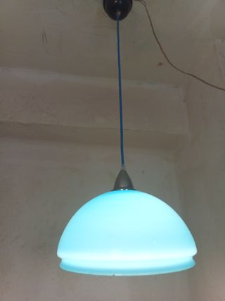 Lámpara Techo Semicírculo Azul Vintage