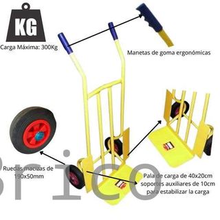 Carretilla Almacén Rueda Maciza 300 Kg