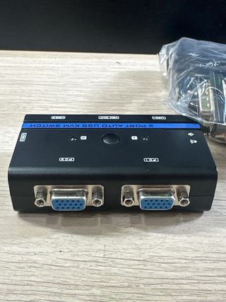 Aisens Conmutador Kvm Vga Usb 1U-2Pc+Cable Negro