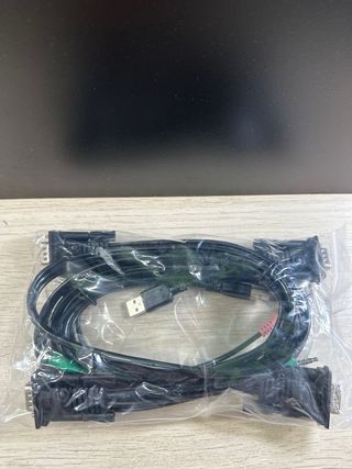 Aisens Conmutador Kvm Vga Usb 1U-2Pc+Cable Negro
