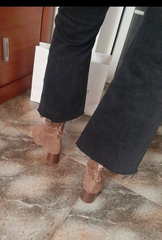 Botines Zara Beige/Marrón Talla 42