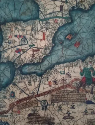 Cuadro Mappamundi de A. Cresques Madera 1375