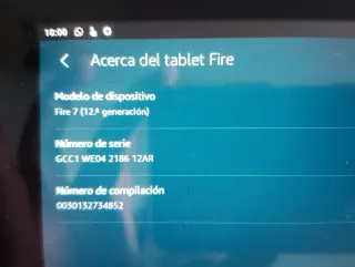 Tablet Amazon Fire 7 (12ª Gen) 2022 Negra