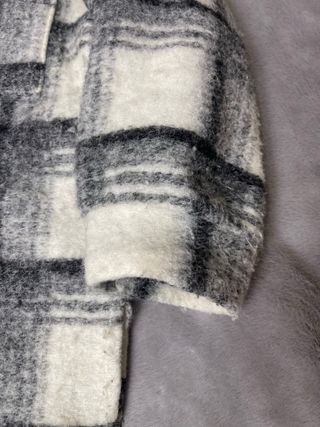 Giacca camicia quadri bianco e nero