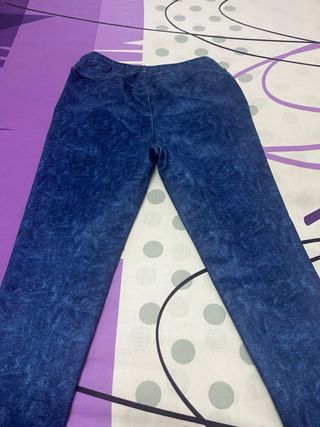 Leggings efecto vaquero forrados