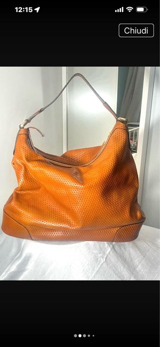 Borsa vintage G#$ vera pelle lavorata