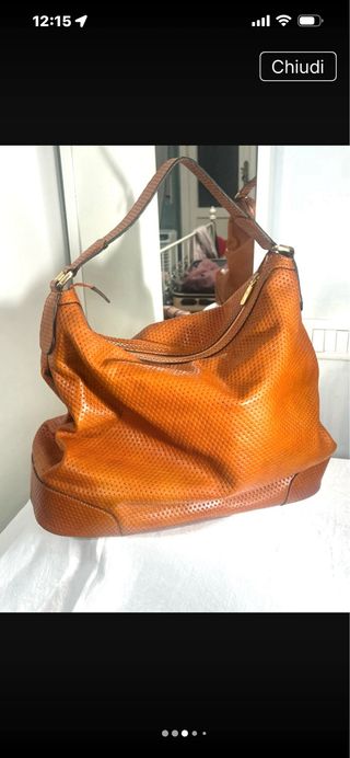 Borsa vintage G#$ vera pelle lavorata