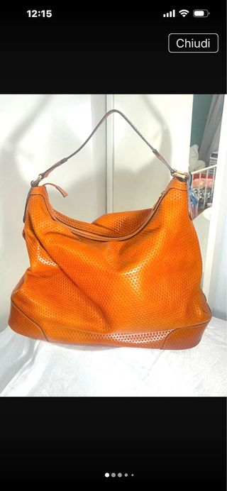 Borsa vintage G#$ vera pelle lavorata