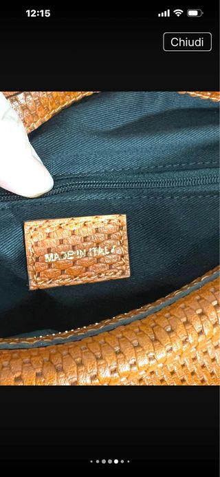 Borsa vintage G#$ vera pelle lavorata