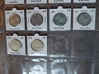 Lote 14 monete 5 euro Austria in argento