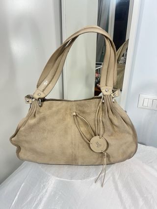 Borsa Lancetti vintage camoscio beige