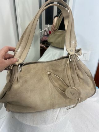 Borsa Lancetti vintage camoscio beige