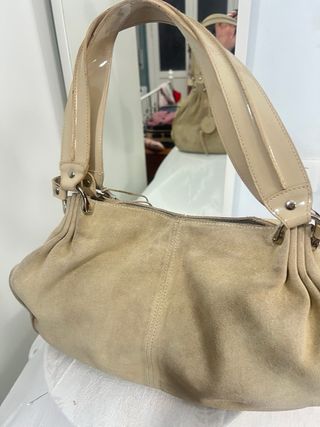 Borsa Lancetti vintage camoscio beige