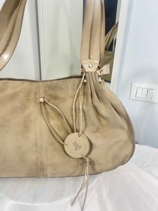 Borsa Lancetti vintage camoscio beige