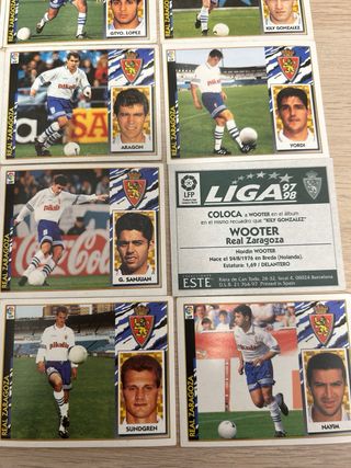 Lote 21 cromos Real Zaragoza Liga 97-98