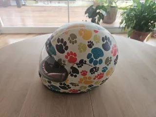 Casco de Moto infantil huellas, TALLA XS