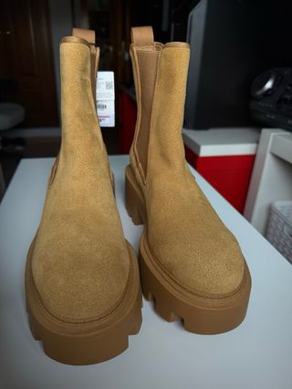 Botas Zara ante camel