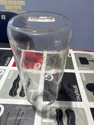 Botella de cristal con tapón de corcho