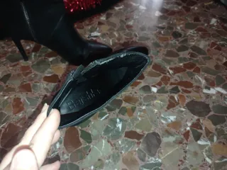 Botines de tacón negros
