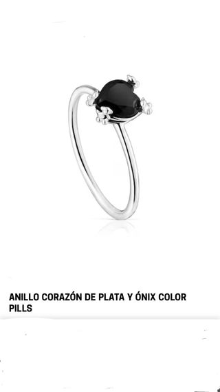 ANILLO CORAZÓN DE PLATA Y ÓNIX Tous