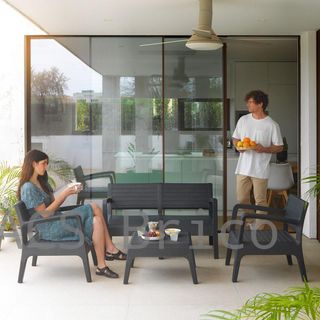 Muebles Jardín Miami Grafito