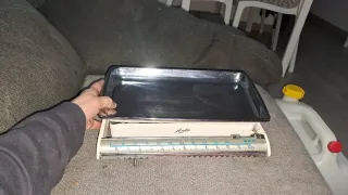 Báscula mecánica antigua con 55 años