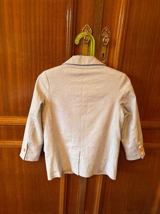 Chaqueta americana niño azul celeste 4 años