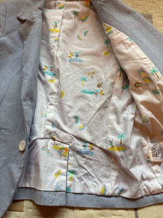 Chaqueta americana niño azul celeste 4 años